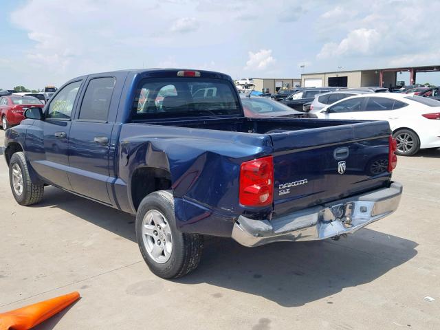 1D7HE48K46S694244 - 2006 DODGE DAKOTA QUA BLUE photo 3