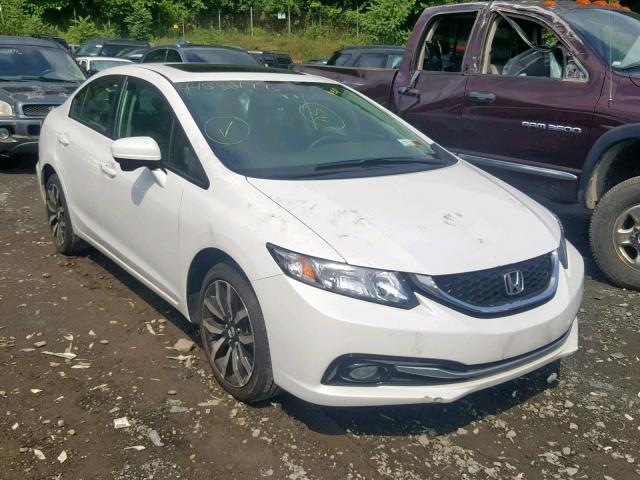 19XFB2F95EE233229 - 2014 HONDA CIVIC EXL WHITE photo 1