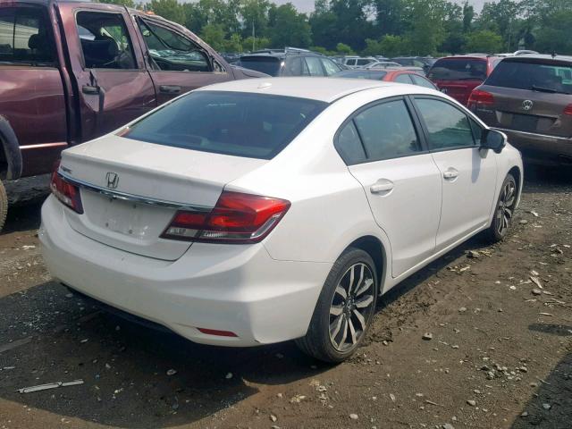 19XFB2F95EE233229 - 2014 HONDA CIVIC EXL WHITE photo 4