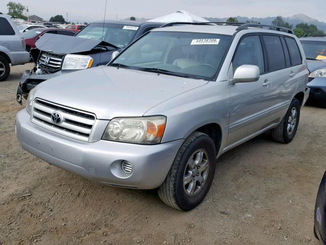 JTEGD21A450128668 - 2005 TOYOTA HIGHLANDER SILVER photo 2