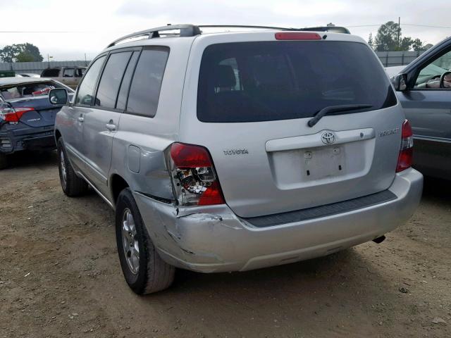 JTEGD21A450128668 - 2005 TOYOTA HIGHLANDER SILVER photo 3