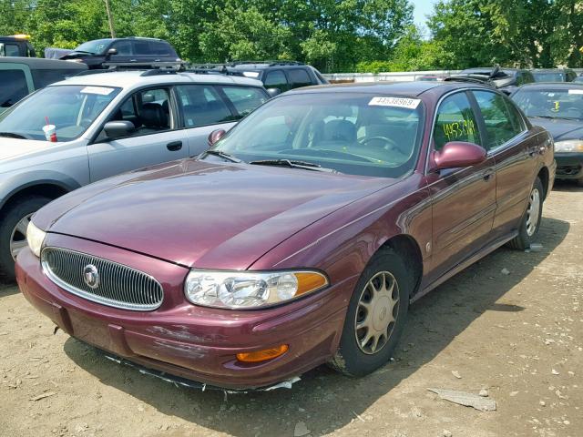 1G4HP52K744109706 - 2004 BUICK LESABRE CU BURGUNDY photo 2