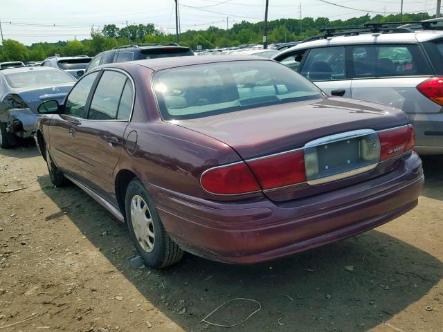 1G4HP52K744109706 - 2004 BUICK LESABRE CU BURGUNDY photo 3