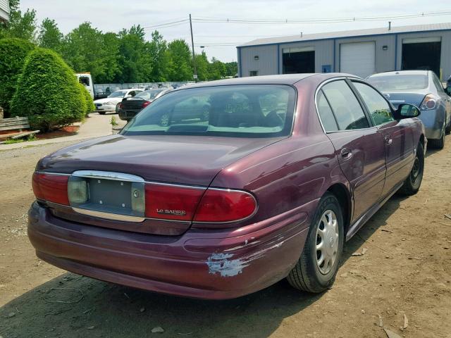 1G4HP52K744109706 - 2004 BUICK LESABRE CU BURGUNDY photo 4