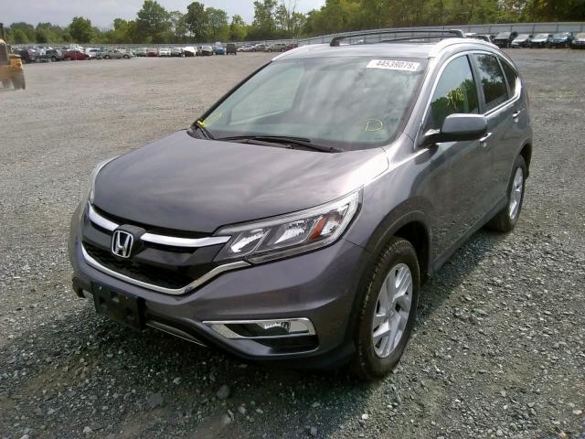 2HKRM4H72FH671718 - 2015 HONDA CR-V EXL GRAY photo 2