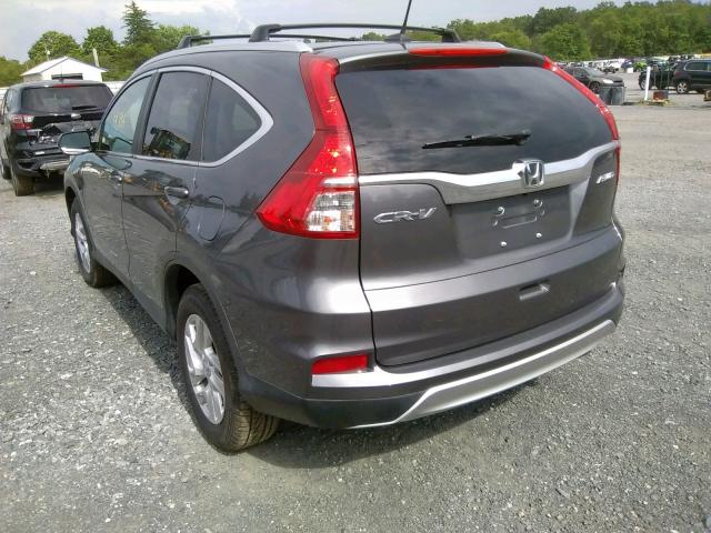 2HKRM4H72FH671718 - 2015 HONDA CR-V EXL GRAY photo 3