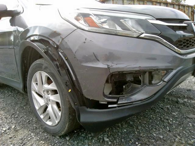 2HKRM4H72FH671718 - 2015 HONDA CR-V EXL GRAY photo 9