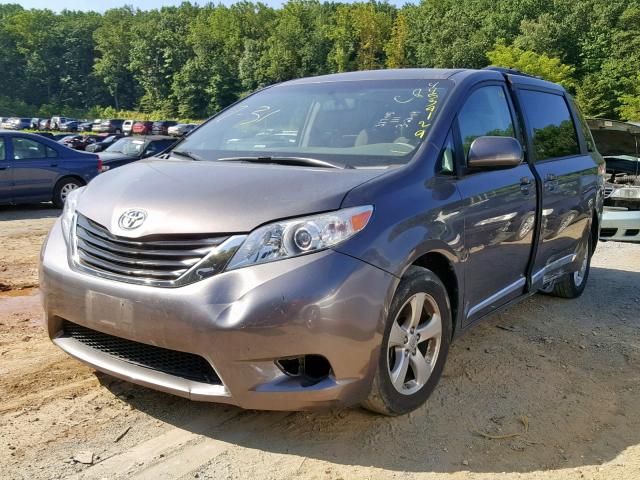 5TDKK3DC7ES510889 - 2014 TOYOTA SIENNA LE GRAY photo 2