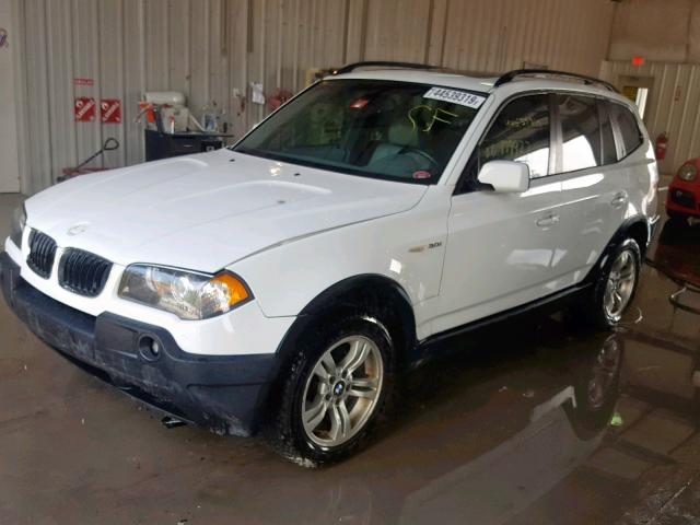 WBXPA93404WC33612 - 2004 BMW X3 3.0I WHITE photo 2