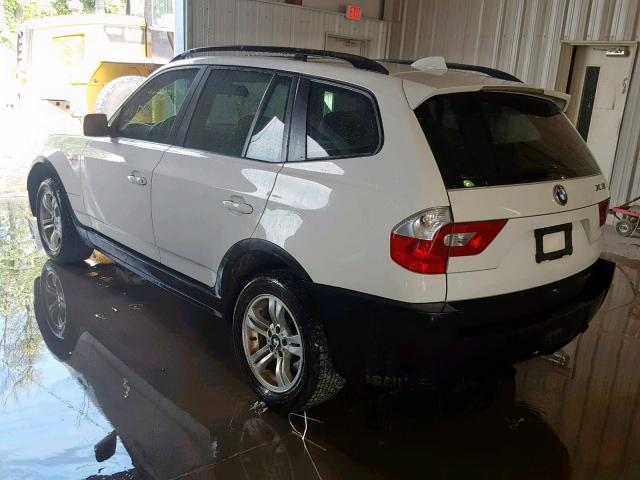 WBXPA93404WC33612 - 2004 BMW X3 3.0I WHITE photo 3