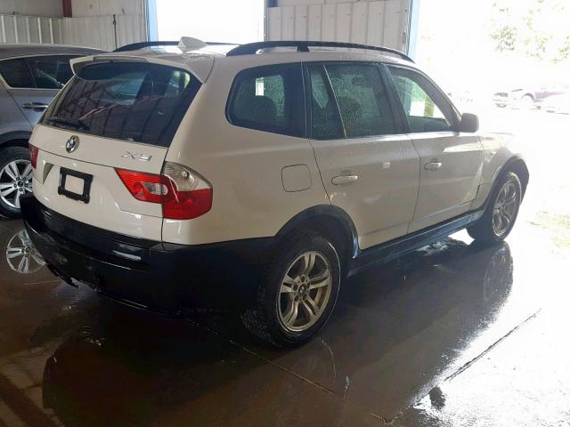 WBXPA93404WC33612 - 2004 BMW X3 3.0I WHITE photo 4