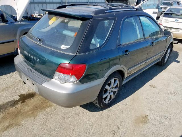 JF1GG68565H814844 - 2005 SUBARU IMPREZA OU GREEN photo 4