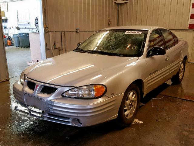 1G2NF52E01C177730 - 2001 PONTIAC GRAND AM S SILVER photo 2