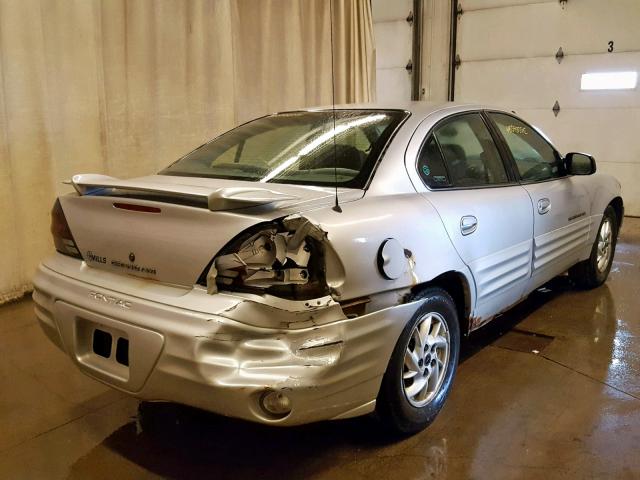 1G2NF52E01C177730 - 2001 PONTIAC GRAND AM S SILVER photo 4