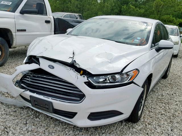 3FA6P0G76ER328934 - 2014 FORD FUSION S WHITE photo 2