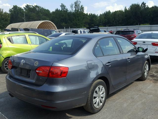 3VW2K7AJXEM224249 - 2014 VOLKSWAGEN JETTA BASE GRAY photo 4