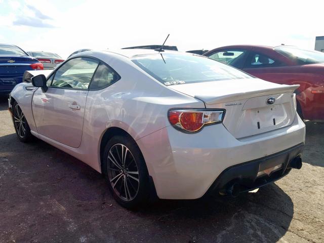 JF1ZCAC15D1606876 - 2013 SUBARU BRZ 2.0 LI WHITE photo 3