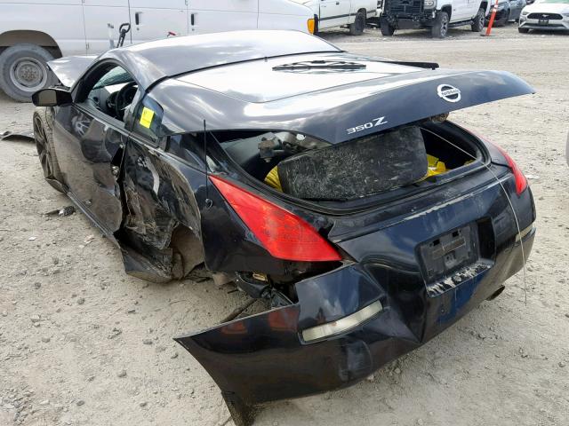 JN1AZ34D86M331664 - 2006 NISSAN 350Z COUPE BLACK photo 3