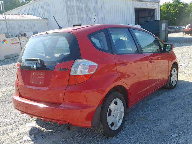 JHMGE8H38DC019038 - 2013 HONDA FIT RED photo 4