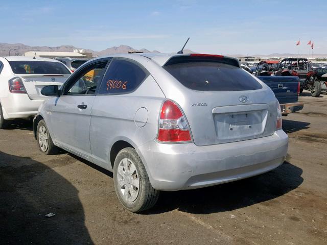 KMHCM36C37U039037 - 2007 HYUNDAI ACCENT GS SILVER photo 3