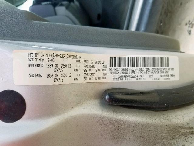 1J8HH48K46C162254 - 2006 JEEP COMMANDER SILVER photo 10