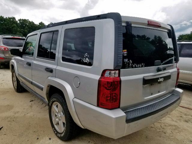 1J8HH48K46C162254 - 2006 JEEP COMMANDER SILVER photo 3