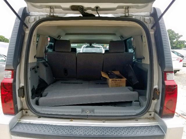 1J8HH48K46C162254 - 2006 JEEP COMMANDER SILVER photo 9