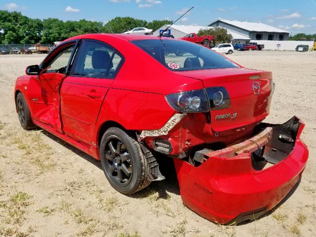 JM1BK323771634759 - 2007 MAZDA 3 S RED photo 3