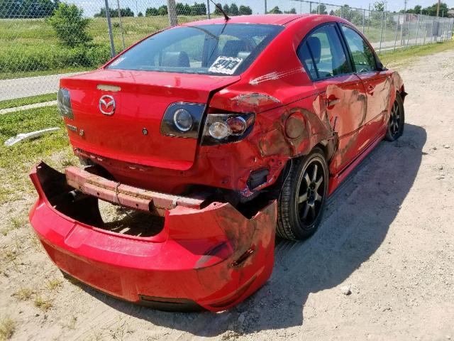 JM1BK323771634759 - 2007 MAZDA 3 S RED photo 4