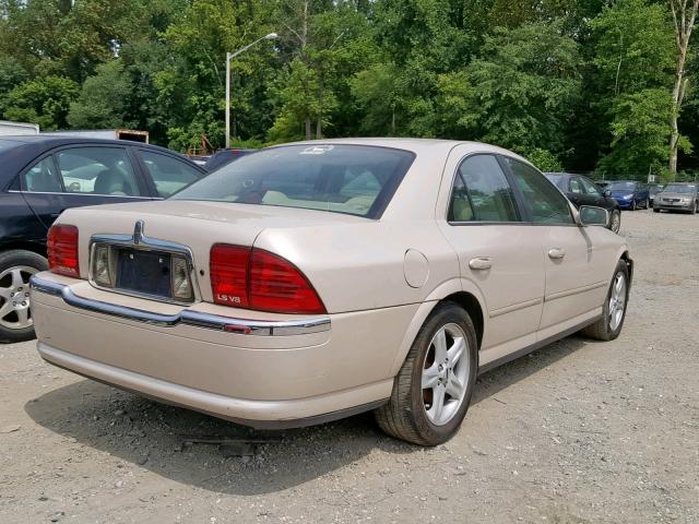 1LNHM87A52Y615115 - 2002 LINCOLN LS GOLD photo 4