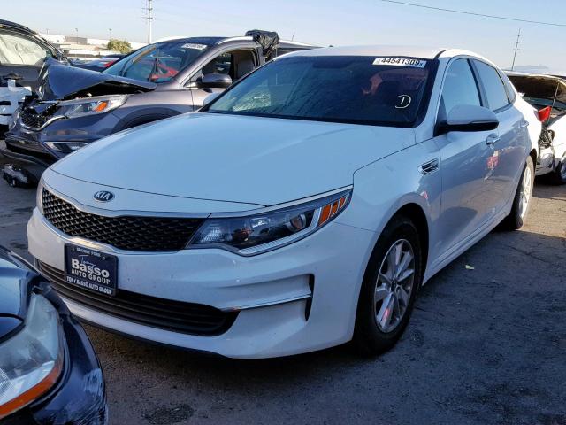 5XXGT4L38GG019178 - 2016 KIA OPTIMA LX WHITE photo 2