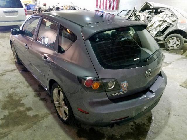 JM1BK343941185531 - 2004 MAZDA 3 HATCHBAC GRAY photo 3