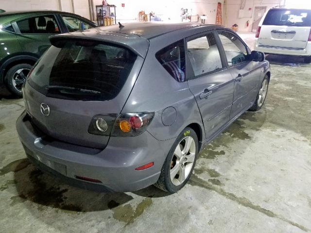 JM1BK343941185531 - 2004 MAZDA 3 HATCHBAC GRAY photo 4