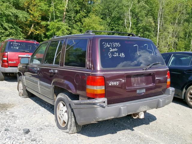 1J4GZ58S5SC713088 - 1995 JEEP GRAND CHER PURPLE photo 3