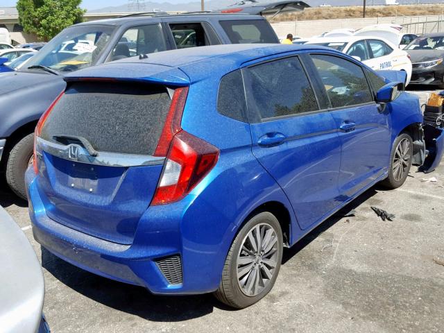 3HGGK5H87FM756688 - 2015 HONDA FIT EX BLUE photo 4