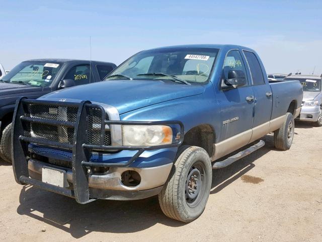 3D7KU28C74G202543 - 2004 DODGE RAM 2500 S BLUE photo 2