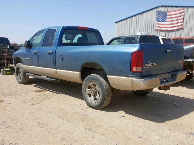 3D7KU28C74G202543 - 2004 DODGE RAM 2500 S ლურჯი ფოტო 3