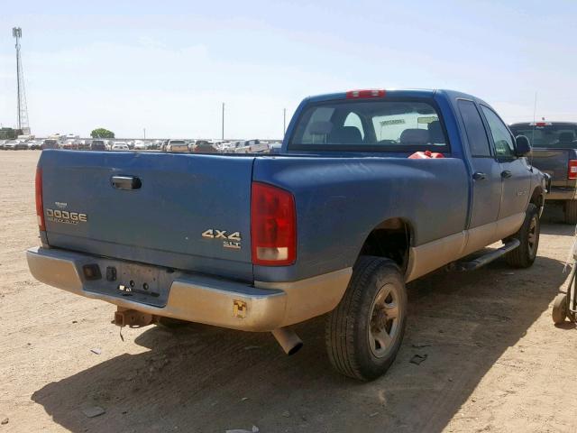 3D7KU28C74G202543 - 2004 DODGE RAM 2500 S ლურჯი ფოტო 4