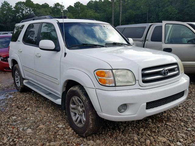 5TDZT38A24S236844 - 2004 TOYOTA SEQUOIA LI WHITE photo 1