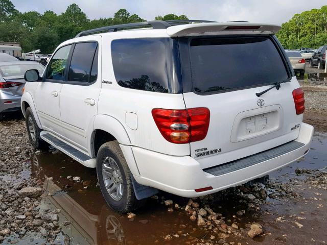 5TDZT38A24S236844 - 2004 TOYOTA SEQUOIA LI WHITE photo 3