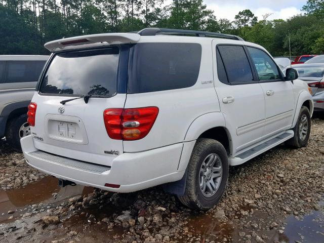 5TDZT38A24S236844 - 2004 TOYOTA SEQUOIA LI WHITE photo 4