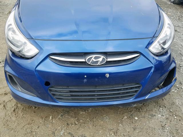 KMHCT4AE2GU964121 - 2016 HYUNDAI ACCENT SE BLUE photo 9