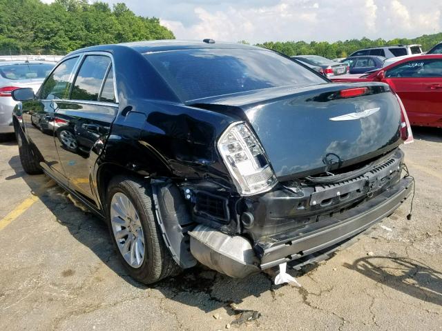 2C3CCAAGXCH273084 - 2012 CHRYSLER 300 BLACK photo 3