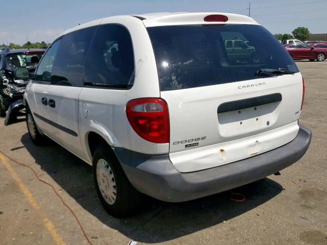 1D4GP25B53B132246 - 2003 DODGE CARAVAN SE WHITE photo 3