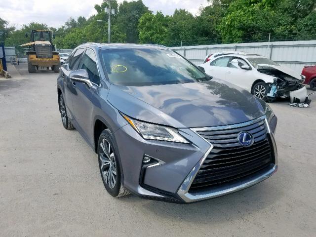 2T2BGMCA7JC026906 - 2018 LEXUS RX 450H GRAY photo 1