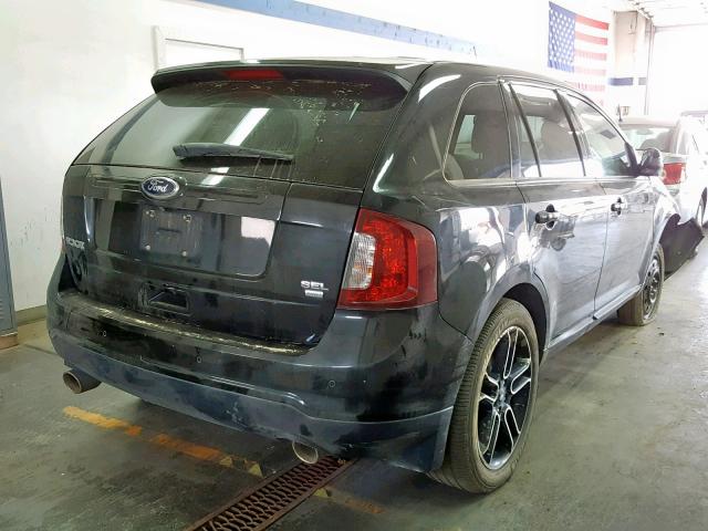 2FMDK4JCXDBC02937 - 2013 FORD EDGE SEL BLACK photo 4