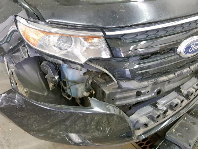 2FMDK4JCXDBC02937 - 2013 FORD EDGE SEL BLACK photo 9