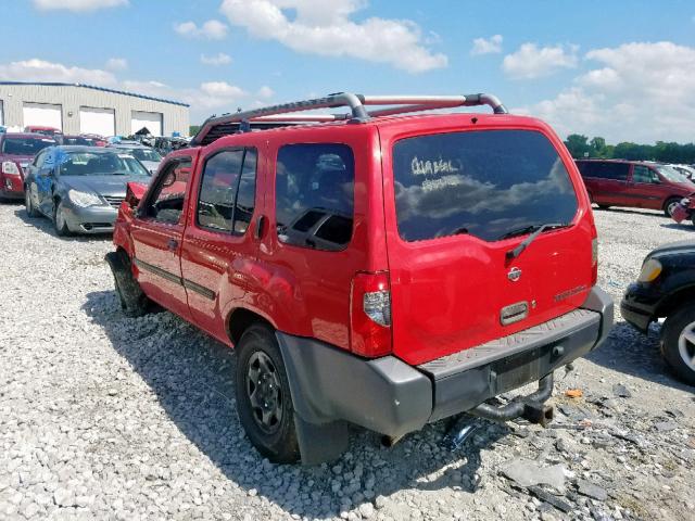 5N1ED28Y5YC584093 - 2000 NISSAN XTERRA XE RED photo 3