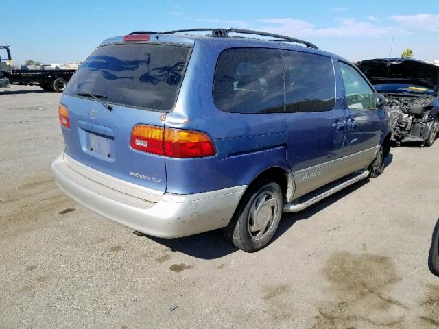 4T3ZF13C7WU051503 - 1998 TOYOTA SIENNA LE BLUE photo 4