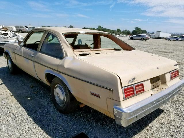 1X27G9W116274 - 1979 CHEVROLET NOVA BEIGE photo 3